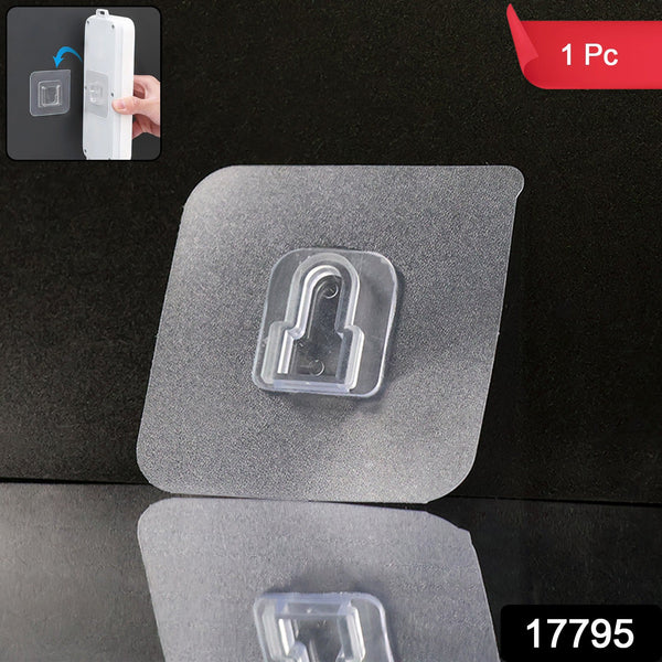 Premium Transparent Wall Hook Sticker (1 Pc) - justgrabit.in | Just Grab It