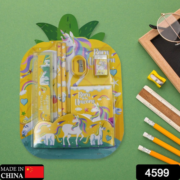 Stationery Set for School & Office with Pencil & Ruler (Gift, 6 Pc) - justgrabit.in | Just Grab It