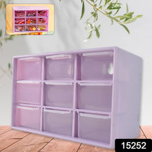 Plastic Compact Drawer Organizer for Jewellery (9 Compartment) - justgrabit.in | Just Grab It