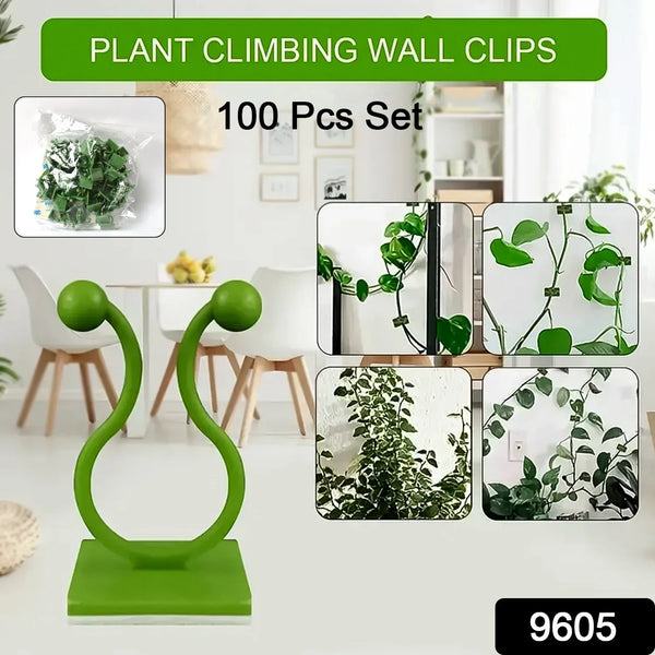 Plant Climbing Wall Fixture Clip Self - Adhesive Hook (100 Pcs Set) - justgrabit.in | Just Grab It