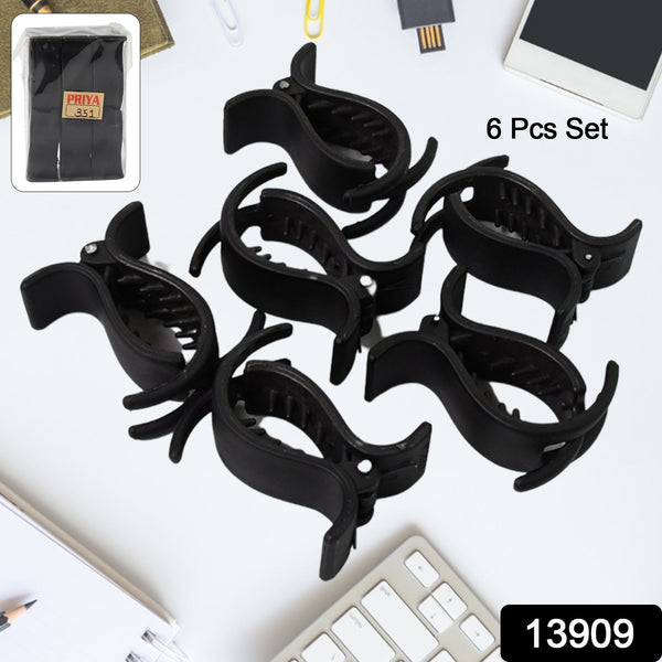 Big Hair Clips for Girls Kids Hair Accessories (6 Pcs Set / Black) - justgrabit.in | Just Grab It