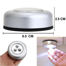 3 LED CORDLESS STICK TAP WARDROBE TOUCH LIGHT LAMP (1 Pc) - justgrabit.in | Just Grab It