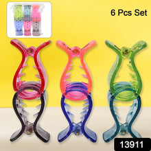 Big Hair Clips Girls Kids Hair Accessories (6 Pcs Set / Transparent) - justgrabit.in | Just Grab It