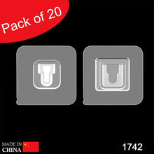 Magic Adhesive Plastic Wall Hooks Heavy Duty Hooks (Pack of 20) - 10 pair - Justgrabit Inc.