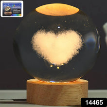 Heart 3D Crystal Ball lamps With Base (1 Pc) - Justgrabit Inc.