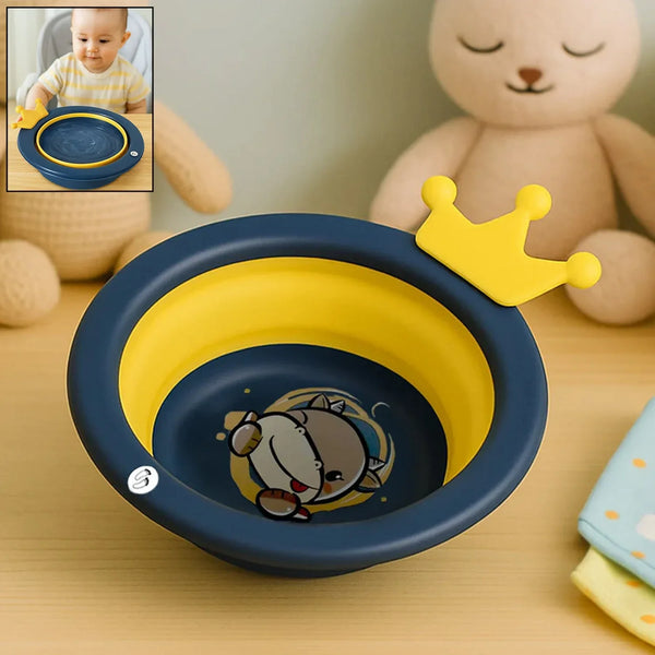 Cartoon Shape Wash Basin, Space Saving Multi Function Foldable Baby Wash basin Easy Clean Lightweight Thicken for Washing Face for Home (33x31 Cm / 1 pc) - Justgrabit Inc.