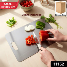 Large Stainless Steel Chopping Cutting Board (1 Pc) - justgrabit.in | Just Grab It