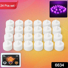 Flameless LED Tealights, Smokeless Plastic Decorative Candles - Led Tea Light Candle For Home Decoration, Diwali (Pack Of 24) - justgrabit.in | Just Grab It