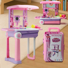 Big Beauty Set Suitcase On Wheel, The Ultimate Beauty Set On Wheels for Girls, Makeup Kit is Easy to Clean & Use, Portable Beauty Set with 25 Pieces for 3 Years BIS Approved. (Beauty Set Trolley) - Justgrabit Inc.