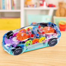 Automatic 360 Degree Rotating Transparent Gear Concept Car with Musical and 3D Flashing Lights Toy for Kids Boys & Girls (Multicolor / Battery Not Included) - Justgrabit Inc.