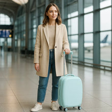 17849 Suitcase For Kids, Girls Green Small Cabin Hard Cover Holiday Carry On Trolley with Extendable Handle, Children's Luggage, Trolley Rolling Luggage for Toddlers Men Woman (Mix Color) - Justgrabit Inc.