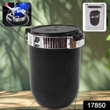Portable Car Ashtray with Lid and Blue LED Light (1 Pc) - justgrabit.in | Just Grab It