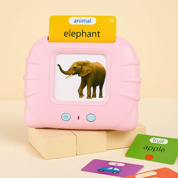 Preschool Learning Toys Flash Cards for Small Kids Educational Toys English Words Learning Machine for Kids with 224 Words, Birthday Gift for Kids Intelligent Electric Kids Language Card (1 Set) - justgrabit.in | Just Grab It