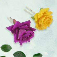 Colourful Flowing Flower Hair Pin (12 Pcs Set / Mix Color) - justgrabit.in | Just Grab It