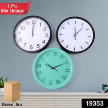 Classic Wall Clock for Home and Office – Mix Design Round 1 Pc Assorted Pattern - justgrabit.in | Just Grab It