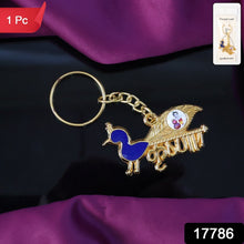 Premium Krishna - Themed Decorative Metal Keychain - justgrabit.in | Just Grab It
