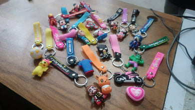Cute Cartoon Silicone 3D Key Chain with Metal Hook & Strap (Pack of 1) - justgrabit.in | Just Grab It
