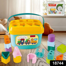 Baby First Block Set Kids Non - Toxic Abcd Geometric Shape Sorting & Stacking (1 Set) - justgrabit.in | Just Grab It