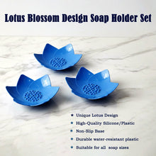 Supermom 3 - Piece Lotus Blossom Design Soap Holder Set - justgrabit.in | Just Grab It