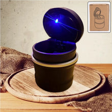 Portable Car Ashtray with Lid and Blue LED Light (1 Pc) - justgrabit.in | Just Grab It