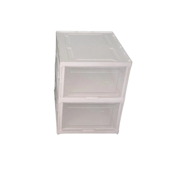 Stackable Multifunctional Storage, for Clothes Foldable Drawer Shelf Basket Utility Cart Rack Storage Organizer Cart for Kitchen, Pantry Closet, Bedroom, Bathroom, Laundry (2 / Layer 1 Pc) - justgrabit.in | Just Grab It