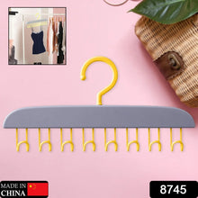 Plastic Organizer Hanger 360 Degree Rotatable Clothes Multifunctional with 8 Hooks Heavy Duty Clothing Tank Top Belt Towel Drying Rack Holder (1 pc) - Justgrabit Inc.