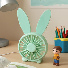 Cute Rabbit USB Desk Fan for Kids & Camping (1 Pc, Plastic, Mist Air) - justgrabit.in | Just Grab It