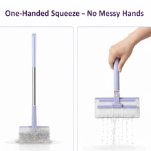 Automatic Cloth Changing Mini Mop with Push Pull Cloth Changing Handle (1 Pc) - justgrabit.in | Just Grab It