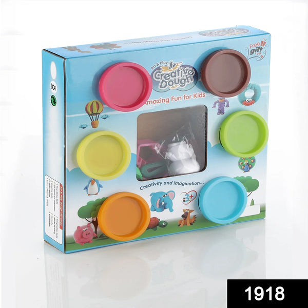 Non - Toxic Creative 50 Dough Clay Mould 5 Different Colors, (Pack of 6 Pcs) - Justgrabit Inc.