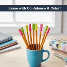 Pencil Top Eraser Rubber Erasers (1 Pc / Mix Colour & Design) - justgrabit.in | Just Grab It