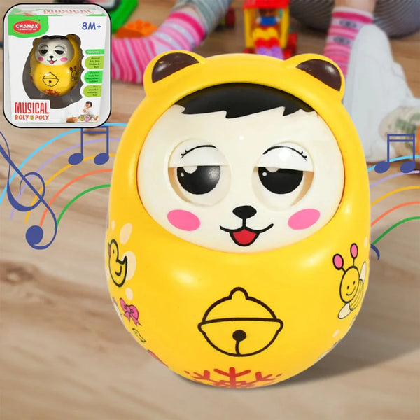Musical Roly Poly Toys for Baby | Push and Shake Wobbling Toy with Music | Tumbler Doll Toy for Babies | Sound Balancing Doll Toys for Baby Boys, Girls 8+ Months Multicolor (1 Pc) - Justgrabit Inc.