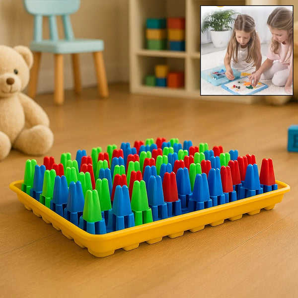 Plastic Color Crush Game Board, A Puzzle Game, Challenge's Educational Board Game's, Game for Kids & Adults, Birthday Gift (1 Set) - Justgrabit Inc.