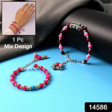 Traditional and Trendy Beaded Bracelet with Adjustable Chain (1 Pc) - justgrabit.in | Just Grab It