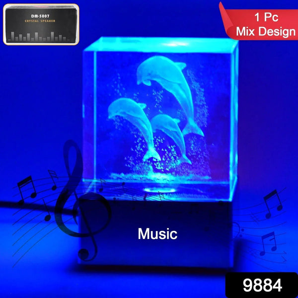 3D Mix Design LED Light Base With Speaker (1 Pc / B Grade) - Justgrabit Inc.