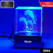 3D Mix Design LED Light Base With Speaker (1 Pc / B Grade) - Justgrabit Inc.
