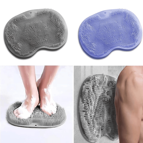 Silicone Bath Massage Cushion – Suction Cup Exfoliating Foot Scrubber & Mat - justgrabit.in | Just Grab It
