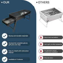 Folding Portable Barbeque BBQ Grill Set for Outdoor and Home - Justgrabit Inc.