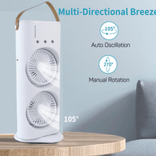 Electric Fan Desktop Double - Head Powerful Air (1 Pc / With Remote / Plug and Play) - justgrabit.in | Just Grab It