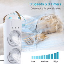 Electric Fan Desktop Double - Head Powerful Air (1 Pc / With Remote / Plug and Play) - justgrabit.in | Just Grab It