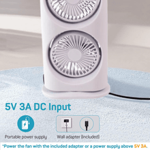 Electric Fan Desktop Double - Head Powerful Air (1 Pc / With Remote / Plug and Play) - justgrabit.in | Just Grab It