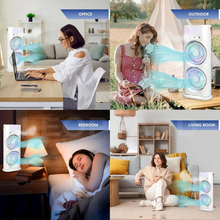 Electric Fan Desktop Double - Head Powerful Air (1 Pc / With Remote / Plug and Play) - justgrabit.in | Just Grab It