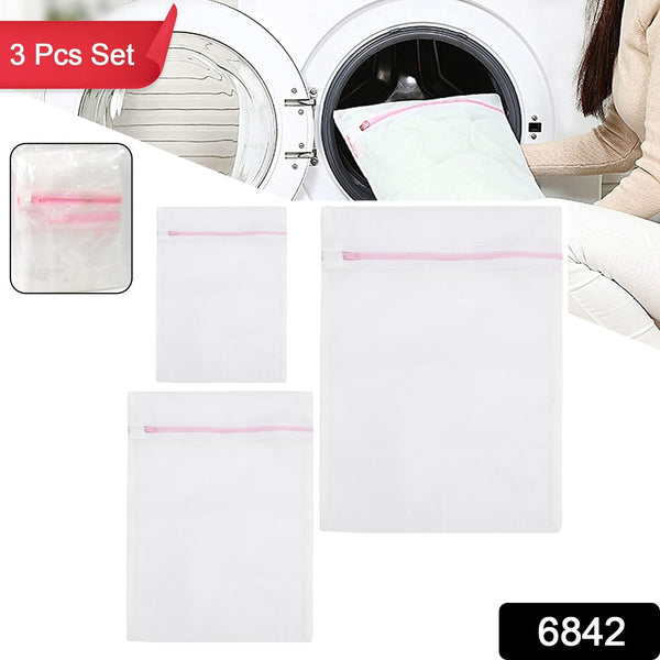Reusable and Durable Zip Mesh Laundry Bag 3 Different Size (3 Pcs Set) - justgrabit.in | Just Grab It