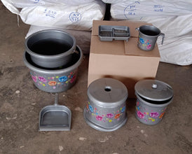 Large Capacity Plastic Bathroom Set of 7 Pc - justgrabit.in | Just Grab It