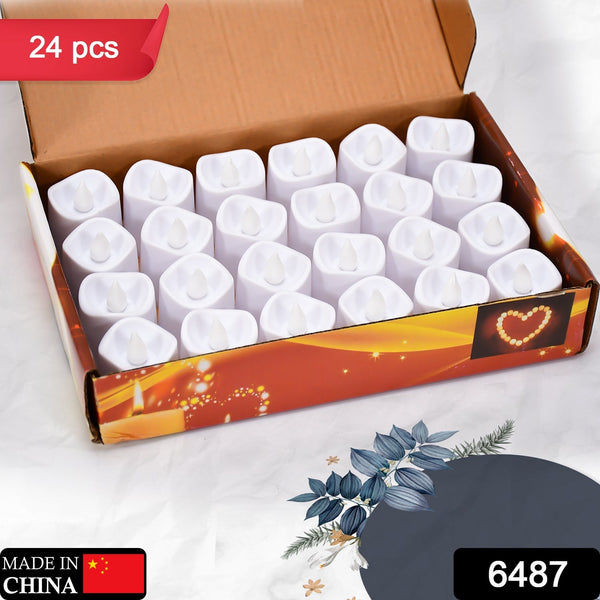 Flameless LED TealightsLED Tea Light for Home Diwali Pack 24 - justgrabit.in | Just Grab It