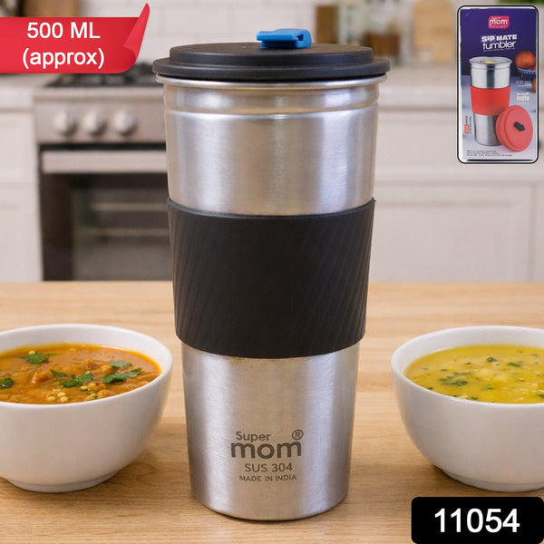 Supermom Stainless Steel Sip Mate Travel Tumbler (Approx. 500 ml) - justgrabit.in | Just Grab It