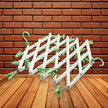 Big Adjustable Clothes Hanger, Windproof Tumble Dryer, Extendable, Socks Washing Liner, Plastic Drying Rack, Sock Hanger, Foldable Hanger, Underwear Dryer with 29 Clips - justgrabit.in | Just Grab It