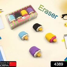 Cone, Donut & Lollipop Eraser Set for Kids’ School Gifts (1 Set 4 Pc, Themed) - justgrabit.in | Just Grab It