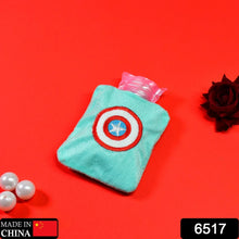 Captain America Print Small Hot Water Bag with Cover for Pain Relief - Justgrabit Inc.