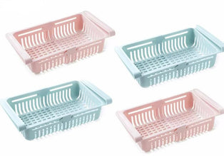 Fridge Organizer Drawer - Adjustable Fridge Storage Basket ( 4pc Set ) - Justgrabit Inc.