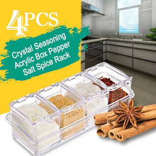 Crystal Seasoning Acrylic Box Pepper Salt Spice Rack - Justgrabit Inc.